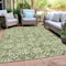Homeroots 3' X 5' Green Gray And Ivory Floral Washable Indoor Outdoor Area Rug 595943 - alternate 7