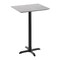 Flash Furniture 30"x24" Tabletop, Seamless Surface Technology, Gray Faux Concrete with 22x22 Black Bar Height X-Base ST-REC2430-CMGY-T2222B-GG - alternate 1