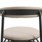 Leisuremod Lume Modern Dining Side Chair in Polyester with Black Steel Frame in Dark Taupe, 2PK LC20DTP2 - alternate 4