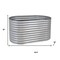Homeroots 32in X 63in Silver Metal Oval Raised Garden Bed 668464 - alternate 4