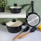 Gibson Home Plaza Cafe 7 Piece Forged Aluminum Cookware Set in Black 96892.07R - alternate 6