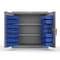 Strong Hold 14 GA Bin Cabinet with 2 Shelves - 36 In W. x 36 In. H x 24 In. D - 40 Blue Bins 33-BS-242-40B-L - alternate 1