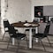 Regency Round Kee Breakroom Table W/ 4 Restaurant Stack Chairs, 48 in W, 48 in L, Neo Walnut TB48RNDNWBPCM29BK - alternate 6