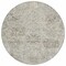 Homeroots 8' Ivory Brown And Gray Round Damask Washable Indoor Outdoor Area Rug 603763 - alternate 5