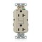 Leviton Plugs&Rcptcls, 20A, 125VAC, Ivory, Polycarb G5362-I - alternate 1