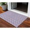 Homeroots 3' X 5' Purple And Ivory Ogee Washable Indoor Outdoor Area Rug 601596 - alternate 1