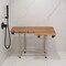 Homeroots 18" X 34" Brown Teak Wall Mount Rectangular Shower Bench With Legs 549361 - alternate 2