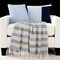 Homeroots Blue Woven Cotton Striped Throw Blanket 478685 - alternate 5