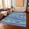 Homeroots 10' X 14' Navy Blue Denim Blue And Ivory Faux Bois Washable Indoor Outdoor Area Rug 614496 - alternate 6