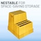 Us Weight Safety Step, 2 Steps, 501 lbs Load Capacity, Polyethylene, Yellow SS200A - alternate 6