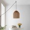Jonathan Y Koda 13 in. 1-Light Farmhouse Coastal Bohemian Rattan 180 in. Cord Plug-In or Hardwired LED Pendant,  JYL1401A - alternate 11