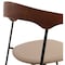 Leisuremod Lyra Collection Modern Chair in Dark Wood back and Taupe Seat LCAS-41DTP - alternate 8