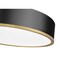 Z-Lite Bradley 1 Light Flush Mount, Matte Black and Modern Gold, 20.25 In W 1018F20-MB-MGLD-LED - alternate 4