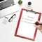 Acrimet 3 Pack Clipboard Letter Size Low Profile Clip & Side Rulers, Durable Plastic, Clear Red, 3PK 134.7 - alternate 8