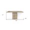 Homeroots 60" Ivory Square Solid Wood Pedestal Base Dining Table 488695 - alternate 4