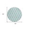 Homeroots 8' Teal Blue And Ivory Round Geometric Washable Indoor Outdoor Area Rug 595777 - alternate 3