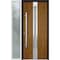 Vdomdoors Steel Door Deux 1744 Natural Oak Sidelight Exterior White Window Stainless Inserts Single Modern Pa DEUX1744EXD-OAKW-W36+12 x H80-Right-hand Inswing - alternate 1
