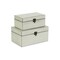 Homeroots Set of Two White Wood Box With Lid, 2PK 489383 - alternate 7