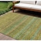 Homeroots 9' X 12' Green Copper And Teal Blue Striped Washable Indoor Outdoor Area Rug 637336 - alternate 6