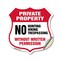 Signmission Private Property Shield Sign No Hunting, 12 Inch X 12 Inch, Vinyl Decal SHI-D-12-445 - alternate 1