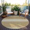 Homeroots 8' Gold And Beige Round Abstract Washable Indoor Outdoor Area Rug 599960 - alternate 4