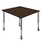 Regency Square Kee Height Adjustable Mobile Classroom Activity Table, 48 in W, 48 in L, Neo Walnut TB4848NWAPCGY - alternate 1