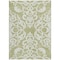 Homeroots 5' X 8' Sage And Ivory Damask Washable Indoor Outdoor Area Rug 614396 - alternate 6