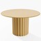 Homeroots 52" Brown Solid Wood Pedestal Base Round Top Dining Table 721001 - alternate 1