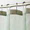 Homeroots Sage Green Modern Grid Shower Curtain and Liner Set 399758 - alternate 4