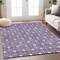 Homeroots 3' X 5' Purple And Ivory Geometric Washable Indoor Outdoor Area Rug 596057 - alternate 4