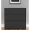 Homeroots 33" Black Three Drawer Dresser 524956 - alternate 10
