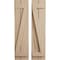 Ekena Millwork Rustic Two Board Joined Board-n-Batten Hand Hewn Faux Wood Shutters w/Z-Board, 11W x 34H, PR SHUBJZ11X34HHPR - alternate 1