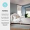 Martha Stewart Amelia Queen Upholstered Platform Bed with Curved Headboard and Cushioned Siderails TW-3WDB02B-Q-OWH-MS - alternate 5
