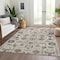 Homeroots 9' X 12' Ivory Beige And Taupe Oriental Washable Indoor Outdoor Area Rug 582090 - alternate 3