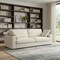 Homeroots 96" Cream Fabric Sofa With Brown Legs 640998 - alternate 3