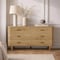 Manhattan Comfort Solara 68 in Solid Wood Dresser in Natural Oak (6-Drawer) DR1789-1 - alternate 1