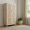 Homeroots 72in Ivory Distressed Solid Wood Frame Accent Cabinet With Two Doors 620847 - alternate 4