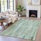 Homeroots 5' X 8' Artichoke Green And Teal Blue Striped Washable Indoor Outdoor Area Rug 631522 - alternate 7
