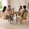 Leisuremod Euston Velvet Dining Chair with Woven Rattan Backrest & Stainless Frame, 4PK ECW17BR4 - alternate 6
