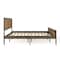 Martha Stewart Jax King Size Solid Wood Platform Bed w/Rattan Headboard and Footboard, Brown Gray MG-090022-K-WOAK-MS - alternate 7
