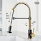 Vigo Edison Single Handle Pull-Down Sprayer Kitchen Faucet in Matte Brushed Gold and Matte Black VG02001MGMB - alternate 6