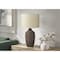 Monarch Specialties Lighting, 27 in.H, Table Lamp, Grey Ceramic, Beige Shade, Contemporary I 9709 - alternate 1