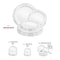 Smarty Had A Party White w/Silver Vintage Rim Round Plastic Dinnerware Set (120 Dinner Plates+120 Salad Plates), 240PK 860WHSVP-CASE - alternate 9