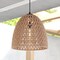 Vaxcel Nassau 1L LED Compatible Matte Black Transitional Pendant Light Natural Woven Rope Shade P0404 - alternate 6