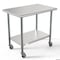 Koolmore 24'' x 36'' 18-Gauge 304 Stainless Steel Commercial Work Table with Casters CT2436-18C - alternate 1