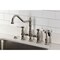 Kingston Brass Bridge Kitchen Faucet with Brass Sprayer, Polished Nickel KS3276BPLBS - alternate 4