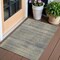 Homeroots 3' X 5' Khaki Beige And Gray Striped Washable Indoor Outdoor Area Rug 588088 - alternate 1