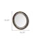 Homeroots 19" Black And Brown Metal And Solid Wood Round Geometric Framed Accent Mirror 376406 - alternate 5