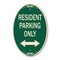 Signmission Reserved Parking Sign Resident Parking Only , 12 In X 18 In Architectural, Heavy Gauge Aluminum A-OV-G-1218-23039 - alternate 1