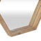 Homeroots 21" Brown Hexagon Wood Framed Accent Mirror 379820 - alternate 5